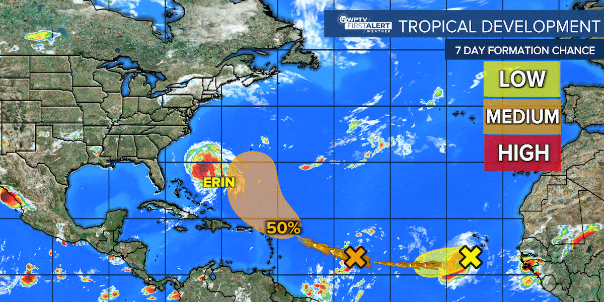 TROPICS: Hurricane Erin prompts High Surf Advisory for Treasure Coast, Palm Beach County