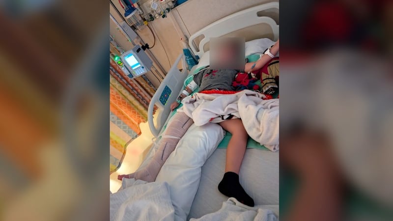 Breanna and Christopher Russell say their 5-year-old son was punched, knocked down and stomped...