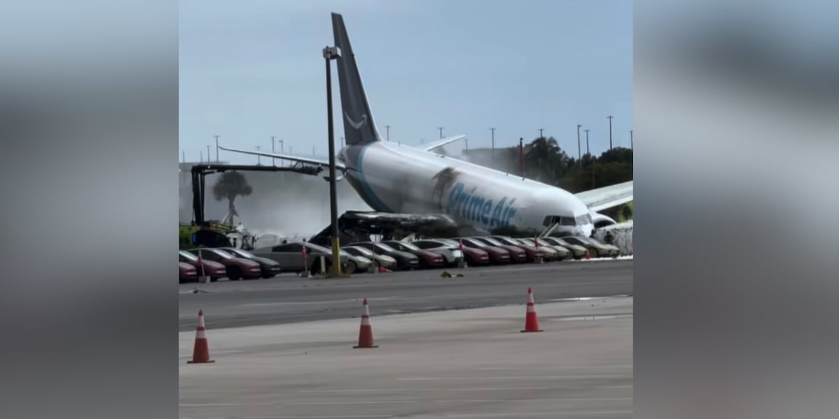 Photo: wflx.com Miami Amazon Cargo Plane Crash Kills Five After Overrunning Runway