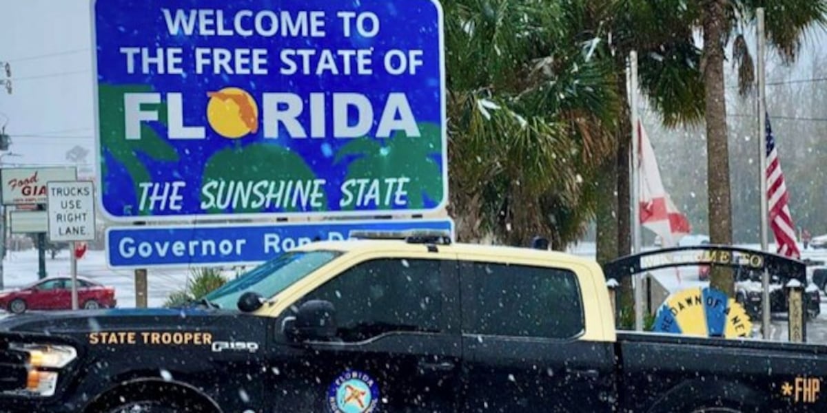 SNOW IN FLORIDA: Winter storm sweeps across Panhandle