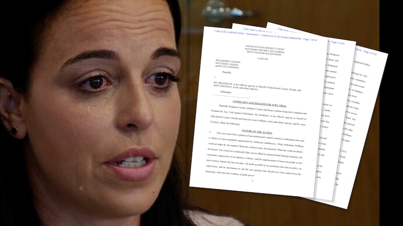 A tearful Walquiria Cassini speaks on camera in an exclusive interview months before filing a...