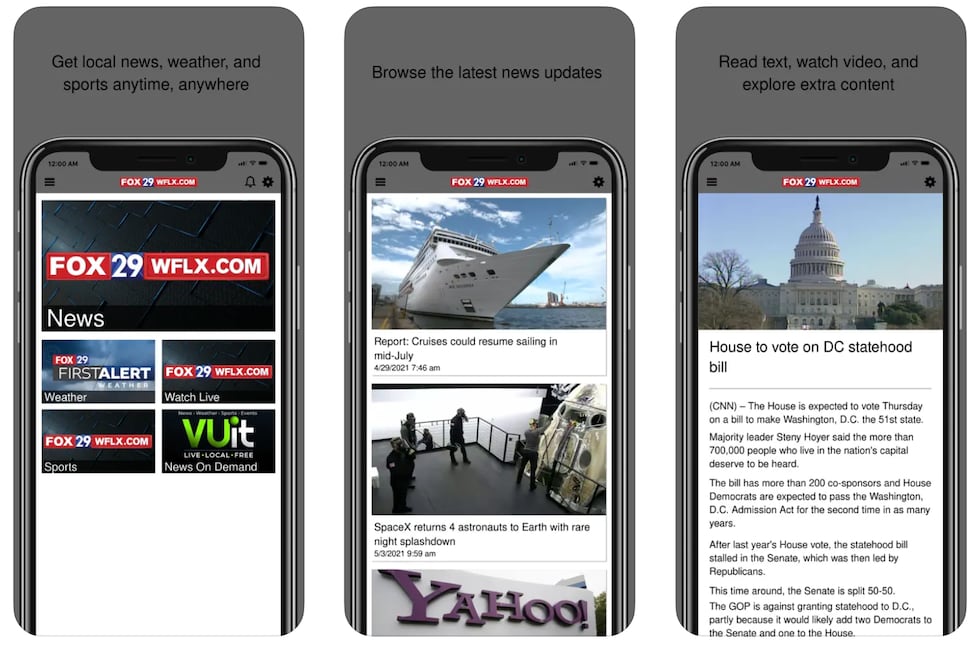 WFLX Apps for iOS and Android devices